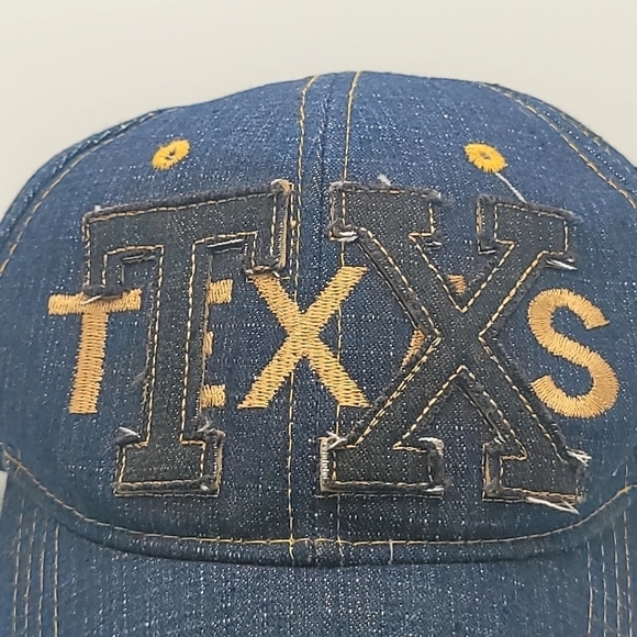 Texas TX Starement Denim Ball Cap - Picture 2 of 5